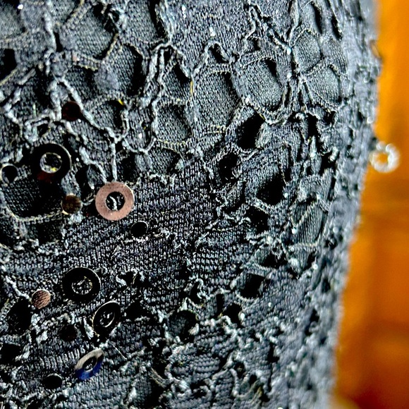 Vintage Candalite Med Lace Sequin Whimsigoth Maxi Dress Dark Fairy Mermaid - Picture 13 of 13